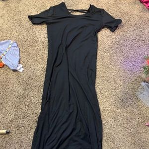 Black maxi dress
